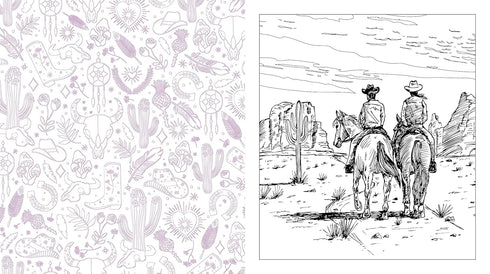 AMERICAN WEST COLORING BOOK: COLOR LIFE ON THE FRONTIER - CHARTWELL BOOKS